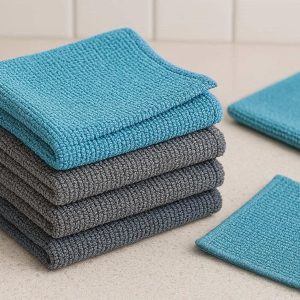 17 Ultra Absorbent Microfiber Cleaning Cloths for Kitchen and Bathroom Lint Free Reusable Dish Rags for All Household Surfaces