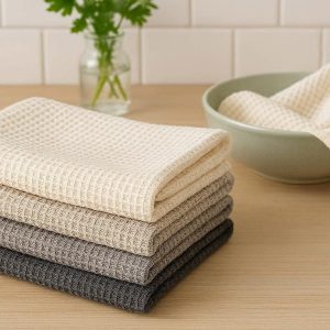 22 Premium Cotton Waffle Weave Dish Cloths for Kitchen Decor Highly Absorbent Reusable Cleaning Rags for Drying and Wiping Surfaces