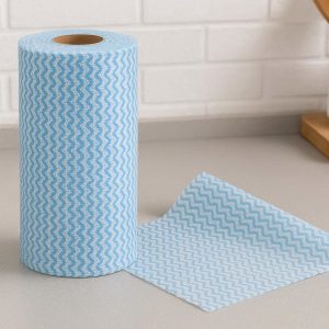 23 Disposable Style Non Woven Cleaning Rags on a Roll Reusable Washable Multi Purpose Wiping Cloths for Kitchen and Workshop