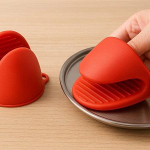 6 Mini Silicone Pinch Mitts Heat Resistant Pot Holders Small Kitchen Oven Gloves for Quick Handling of Hot Plates and Lids