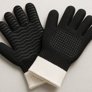 7 Dual Layer Heat Resistant Cooking Gloves for Oven and Grill Non Slip Silicone and Cotton Hybrid Mitts for Maximum Protection